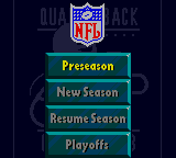 NFL Quarterback Club back cover for Sega Game Gear